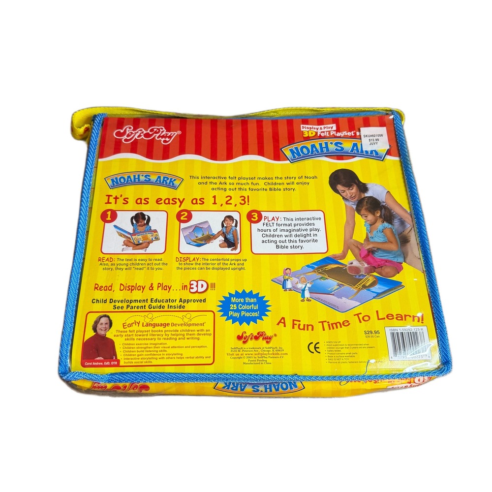 SoftPlay Noahs Ark 3D Felt Playset Bible Story Interactive Educational Toy 25pc